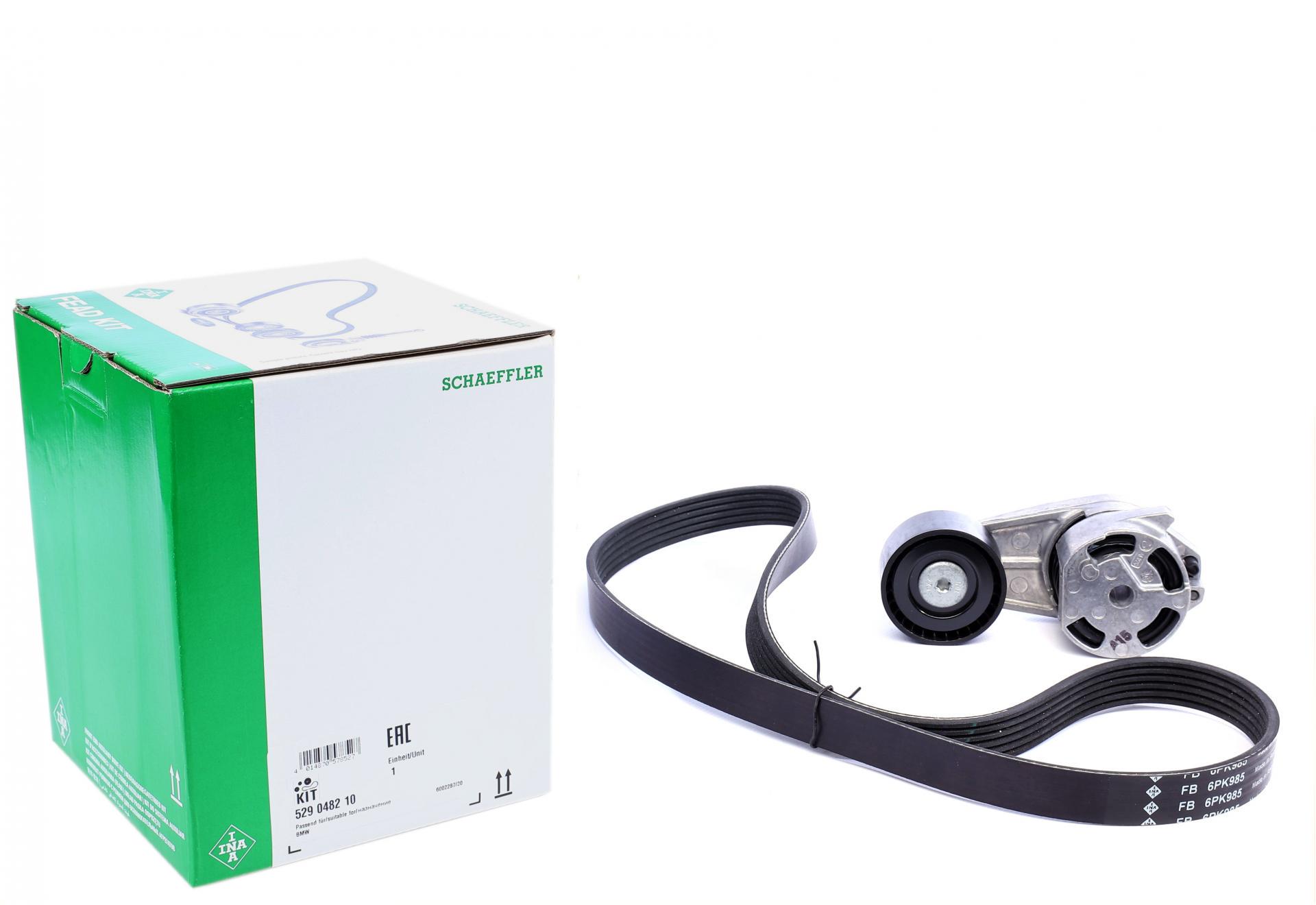 Комплект ремня генератора INA BMW 3 F30 F80 03/11 - 10/18 6PK 985N13B16 (529 0482 10)