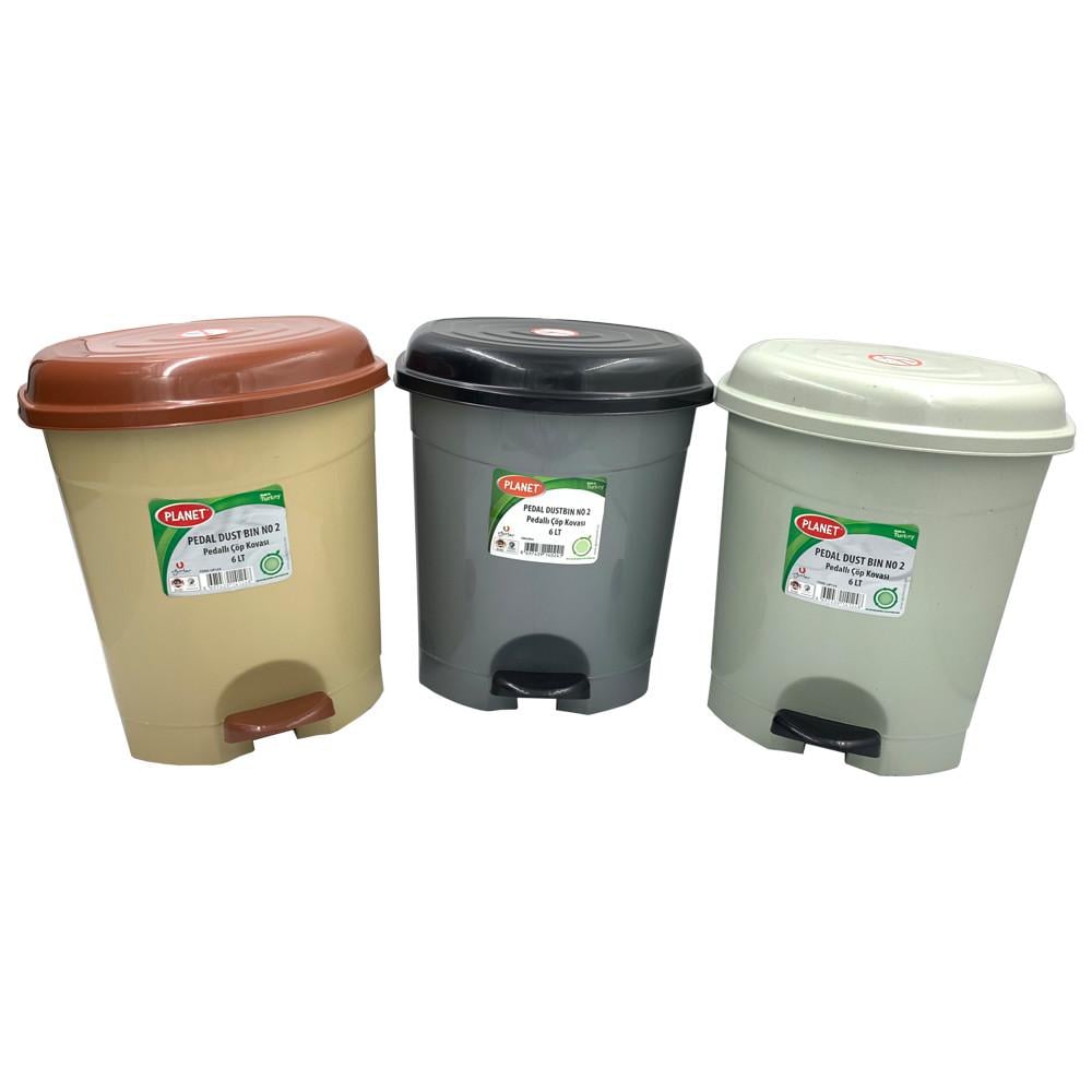 Ведро для мусора с педалью Planet №2 6 л Серый - фото 5 Ведро для мусора с педалью Planet №2 6 л Серый - фото 5