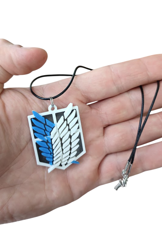 Кулон Атака Титанов Развед корпуса с цепочкой кожаный (26653833)