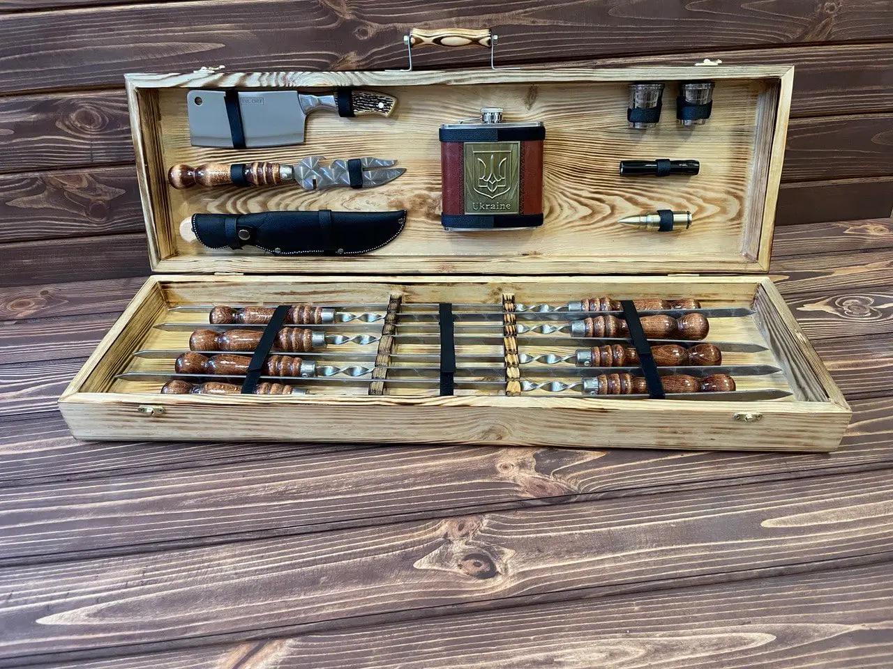 Набір шампурів Профі-9 у кейсі (10647787)