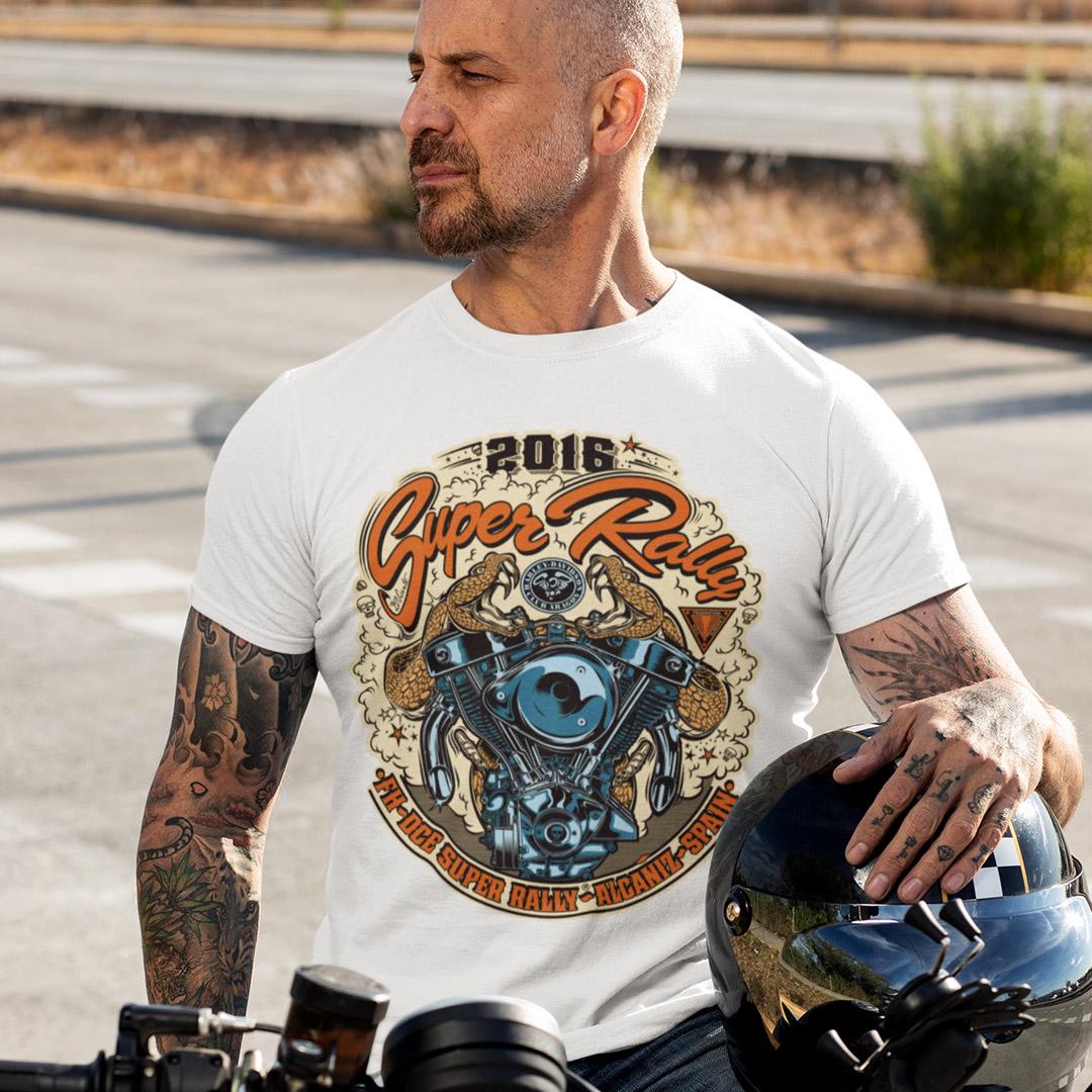 Футболка унисекс Harley Davidson Super Rally 2XL Белый (0000009817)