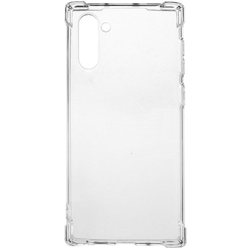 Противоударный TPU чехол GETMAN Ease logo усиленные углы для Samsung Galaxy Note 10 Бесцветный (прозрачный)