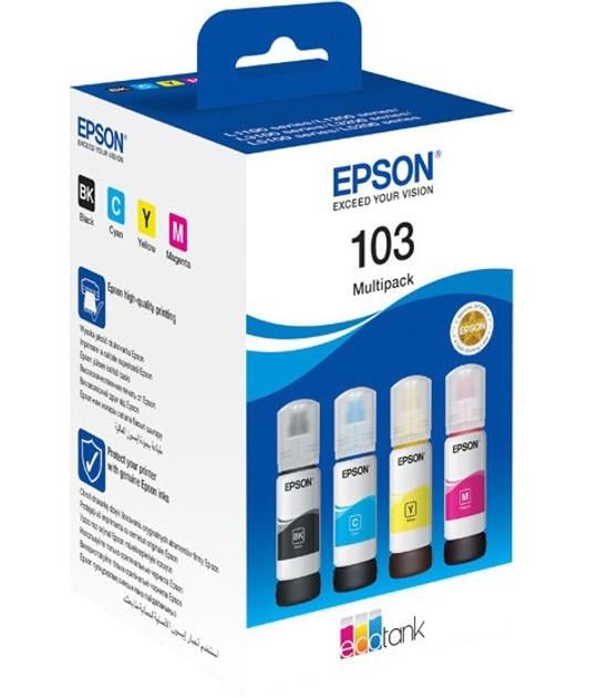 Набор чернил Epson 101 EcoTank 4-colour Multipack (C13T03V64A)