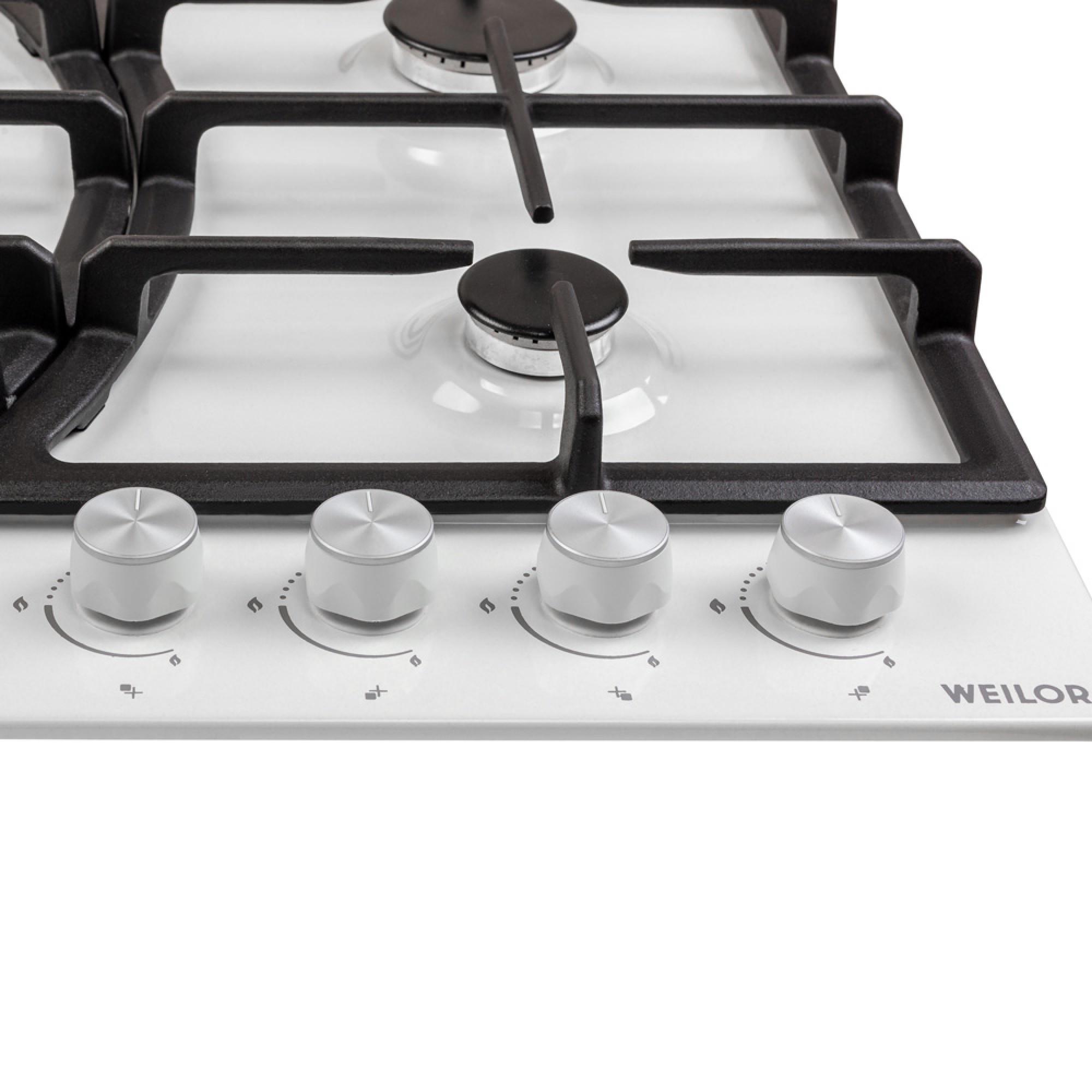 Варочная поверхность газовая WEILOR GM W 644 WH - фото 4 Варочная поверхность газовая WEILOR GM W 644 WH - фото 4