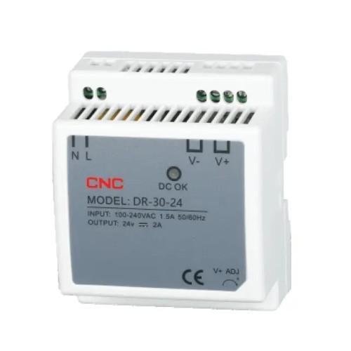 Блок питания на DIN-рейку однофазный CNC DR-30-24V DC In-АС 110-240V/Out-DC 24V 30 Вт (Б00045979)