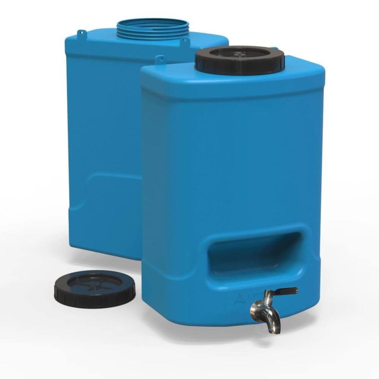 Умывальник Litolan с нержавеющим краном и мыльницей 20 л Синий - фото 3