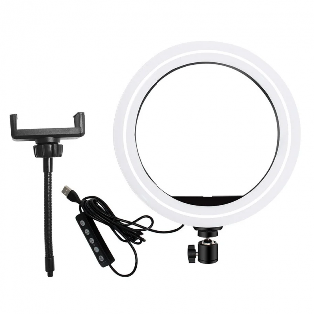 Кільцева лампа Selfie Ring Fill Light ZD666 10 Вт 5500K-3200К 26 см (AR003717) Кільцева лампа Selfie Ring Fill Light ZD666 10 Вт 5500K-3200К 26 см (AR003717)