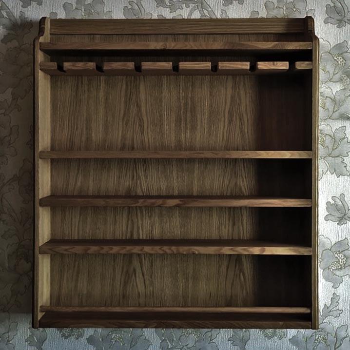 Полка для бокалов из дерева Лагден Сепия (ОБС-002208)