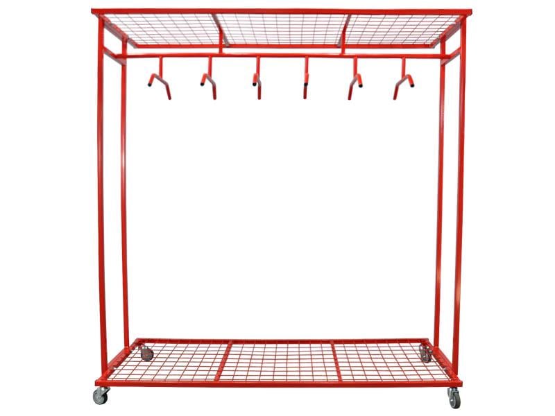 Стійка для зберігання бойового одягу Kompred OL506/1 ТИП-2 з вішалками 1750x700x1800 мм Червоний (1787258776)