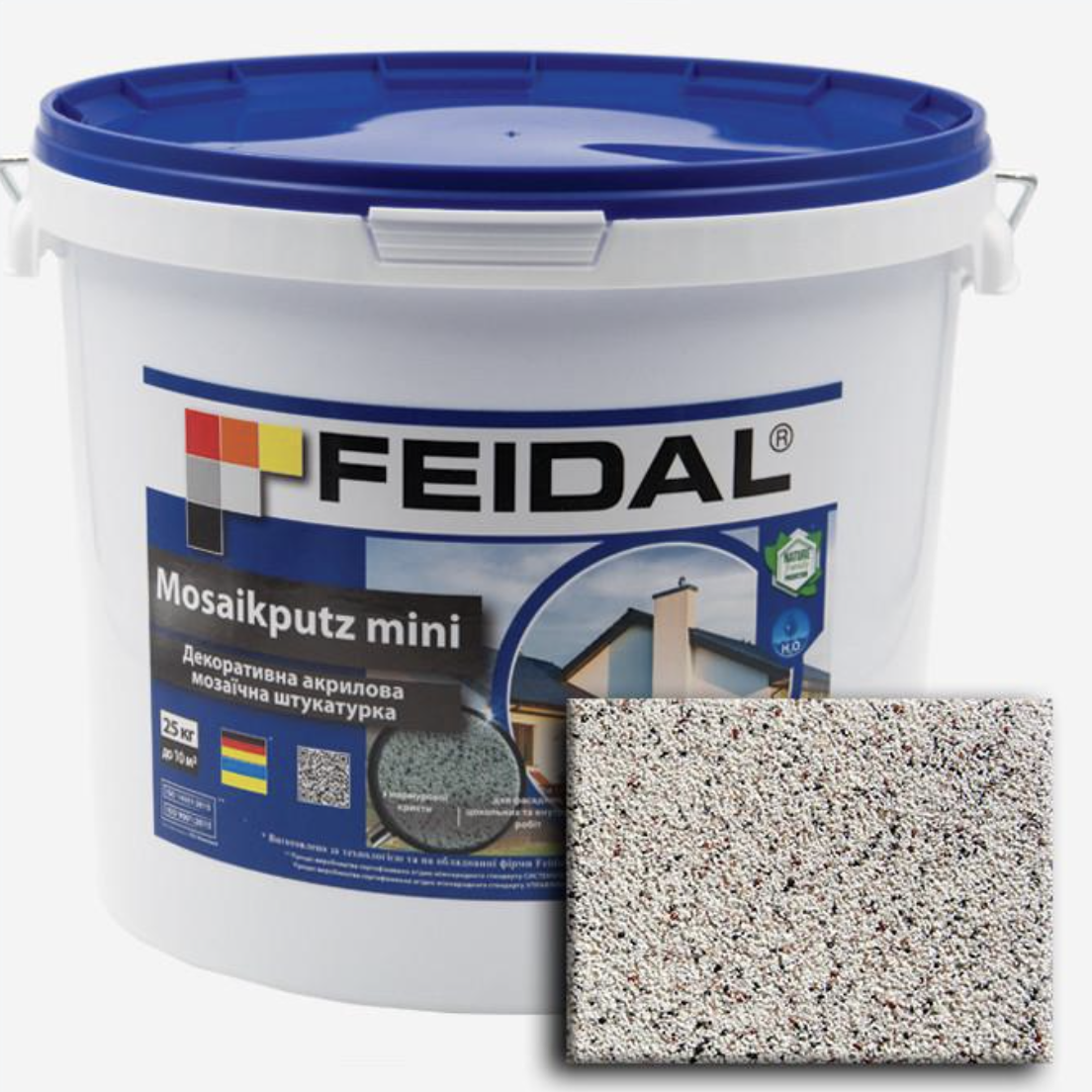 Декоративная штукатурка акриловая Feidal Mosaikputz mini А10 мозаичная 25 кг (27581970) Декоративная штукатурка акриловая Feidal Mosaikputz mini А10 мозаичная 25 кг (27581970)