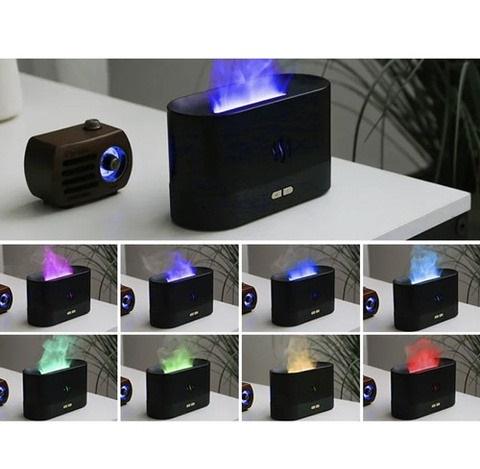 Зволожувач повітря ароматичний з LED-підсвічуванням та ефектом полум'я Чорний - фото 11