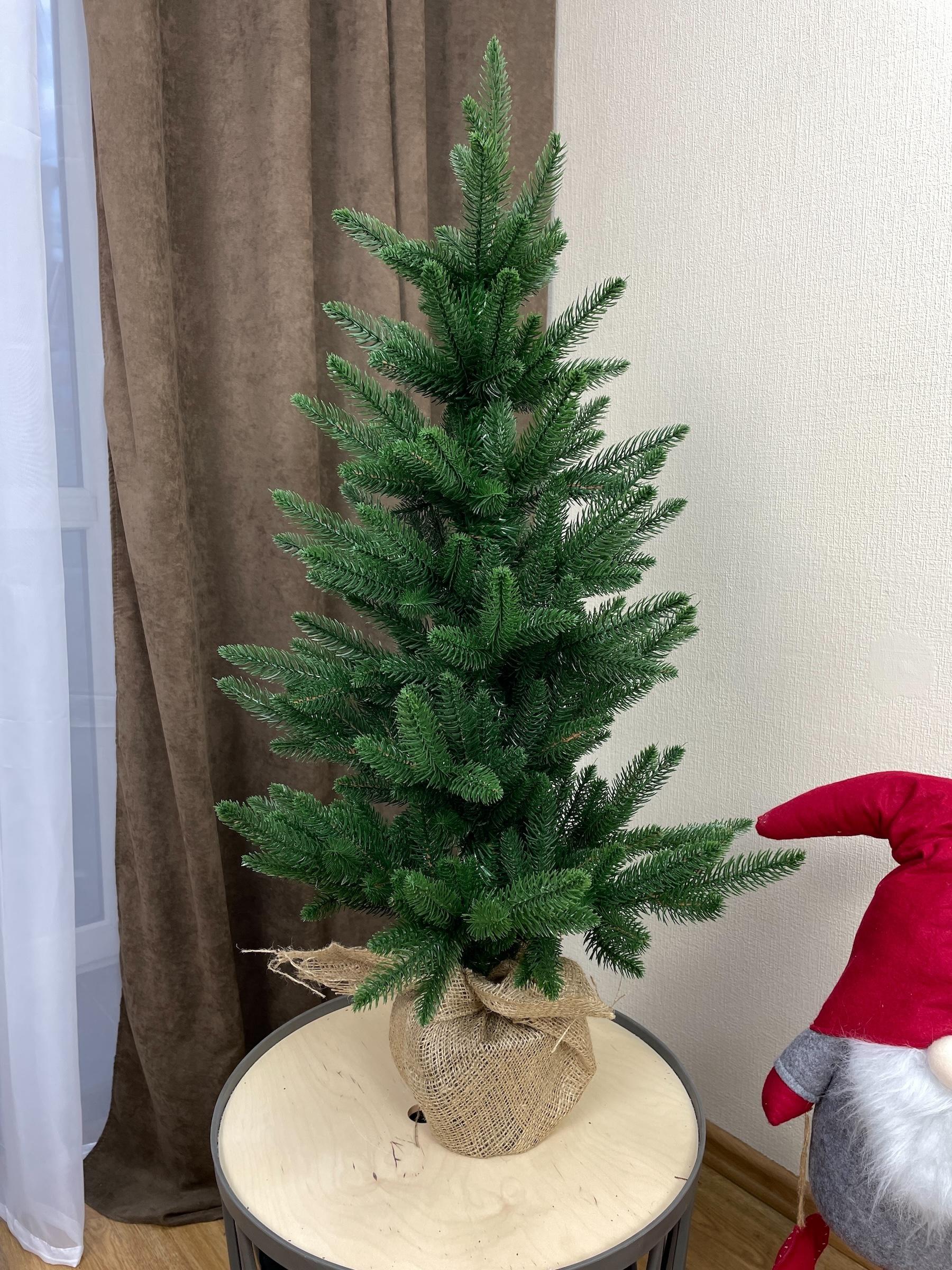 Искусственная елка литая Classic в горшке с мешковиной 90 см Зеленый (Н01014) - фото 2 Искусственная елка литая Classic в горшке с мешковиной 90 см Зеленый (Н01014) - фото 2