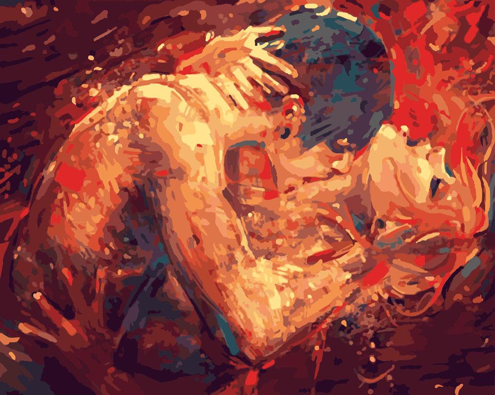 Картина по номерам Brushme Огненные объятия 40x50 см без коробки (BK-GX8333)