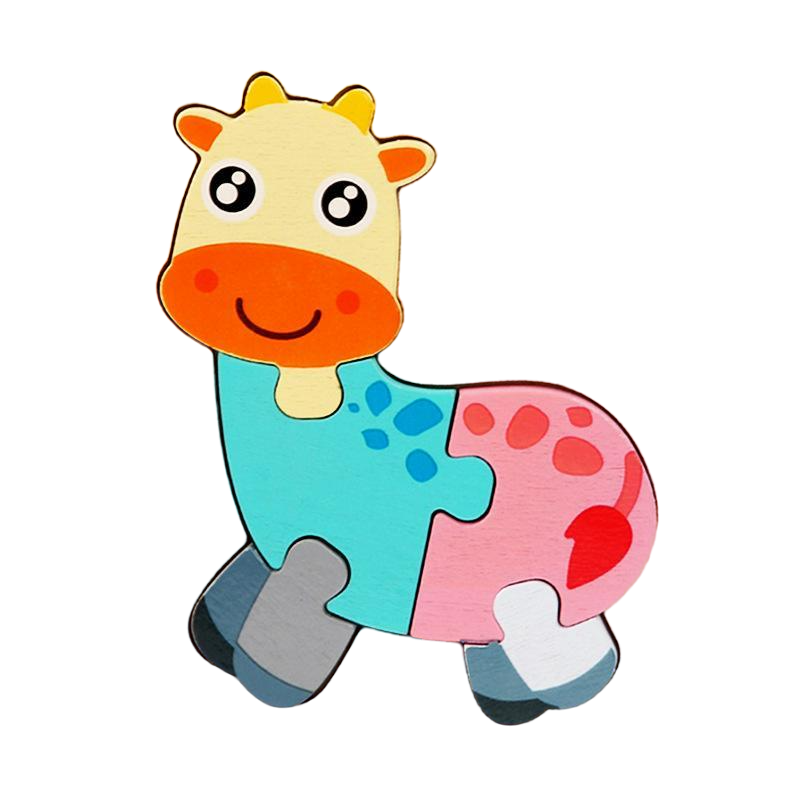 Деревянная игрушка Fun Game Монтессори Пазлы Жираф (12177845)