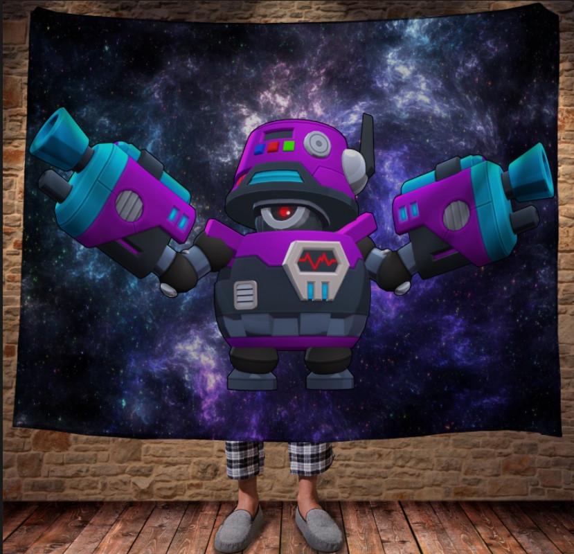 Плед с 3D принтом Дерил Бравл Старс 150х200 см (epi_1641)