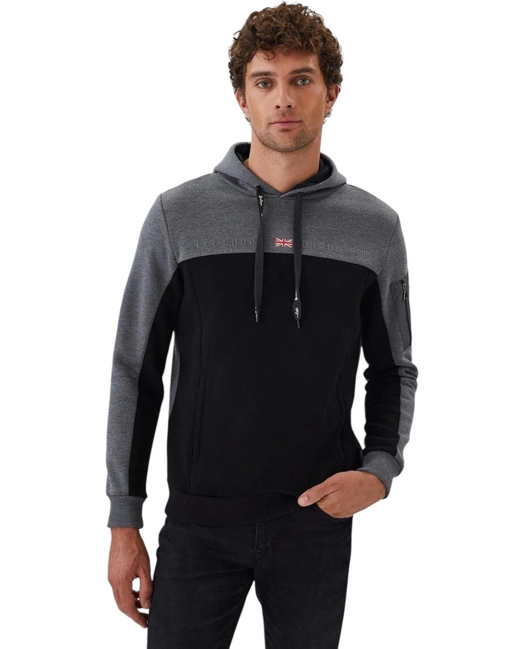 Худі чоловіче утеплене Lee Cooper Jaden 231LCM241019.8101 XXL Чорний (8682272351183)