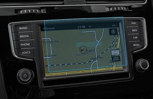 Стекло защитное Pixsel гибридный глянец на монитор Volkswagen GOLF 6,3“ 2014-2017