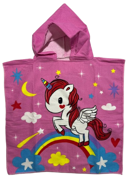 Полотенце пончо с капюшоном Пони микрофибра 58х58 см (1735)