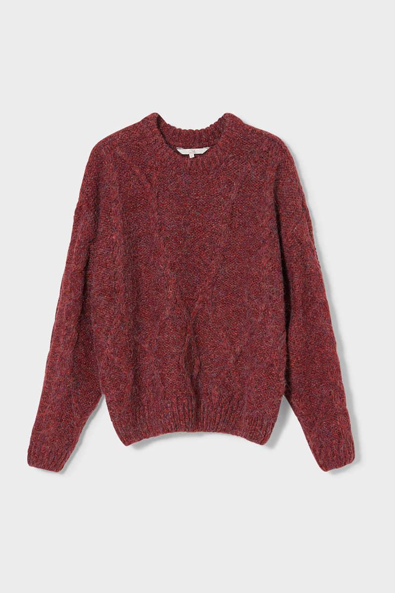 Джемпер C&A L Бордовий меланж (742192118079)