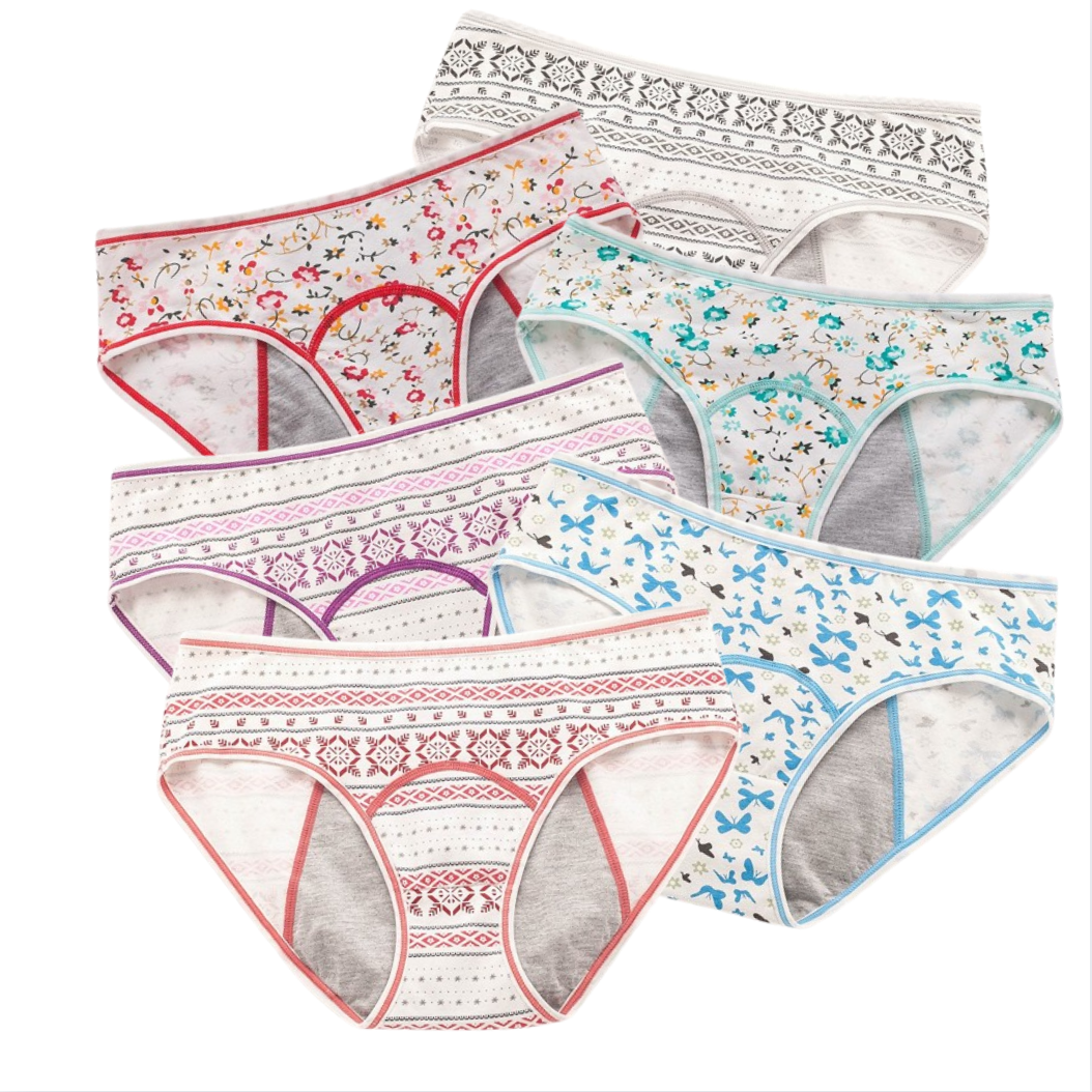 Набор трусов для месячных от протеканий из 6 расцветок L