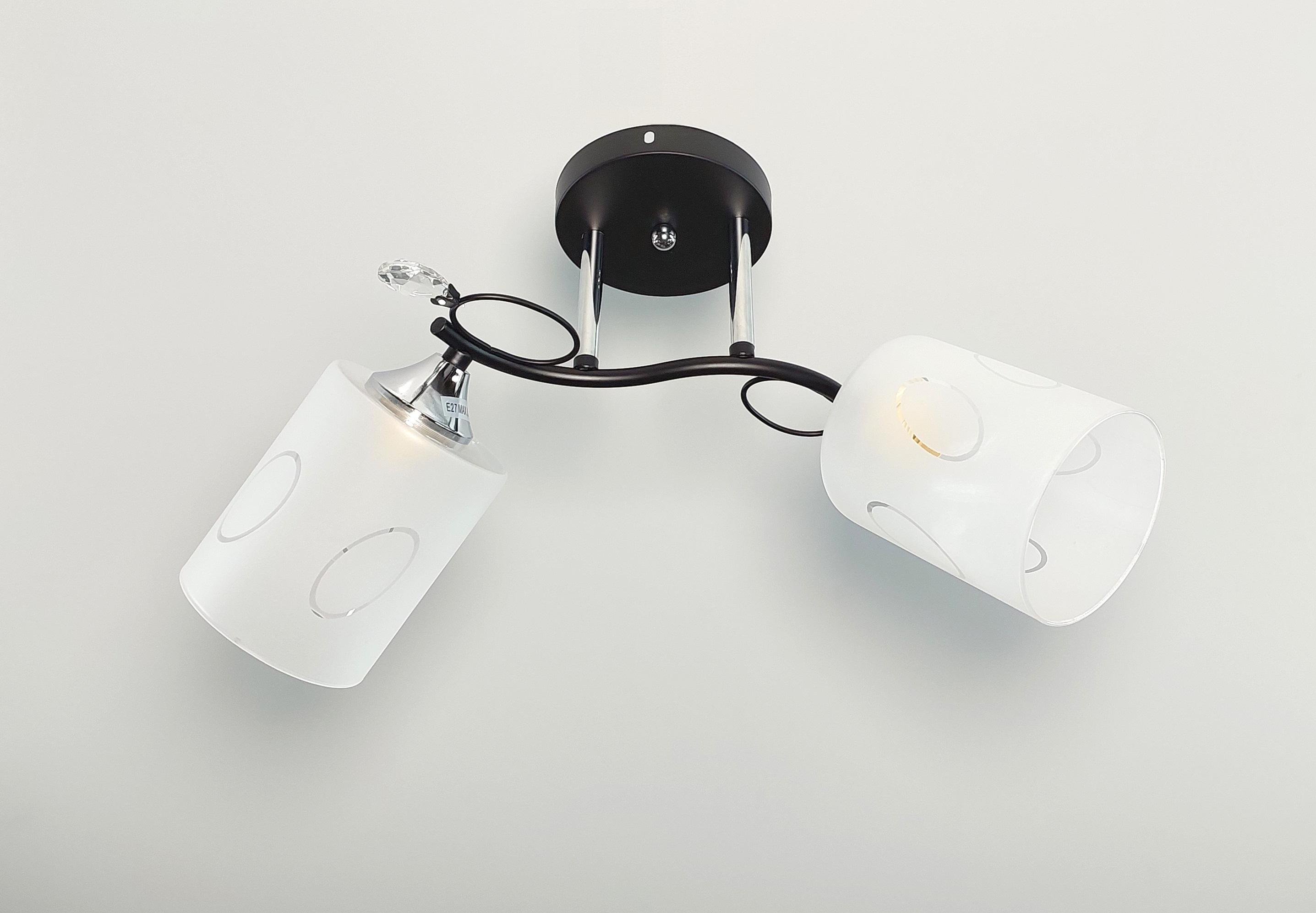 Люстра потолочна 1253/2 на 2 плафона Чорний