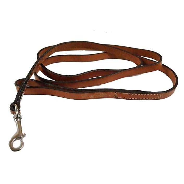 Поводок для собак кожаный Coastal Circle-T Dog Leash 1,6 см 1,8 м Каштановый (01065_CHT06)