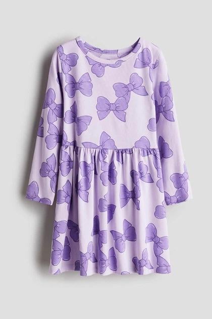 Платье H&M 1245392 Бантики 122-128 см Сиреневый