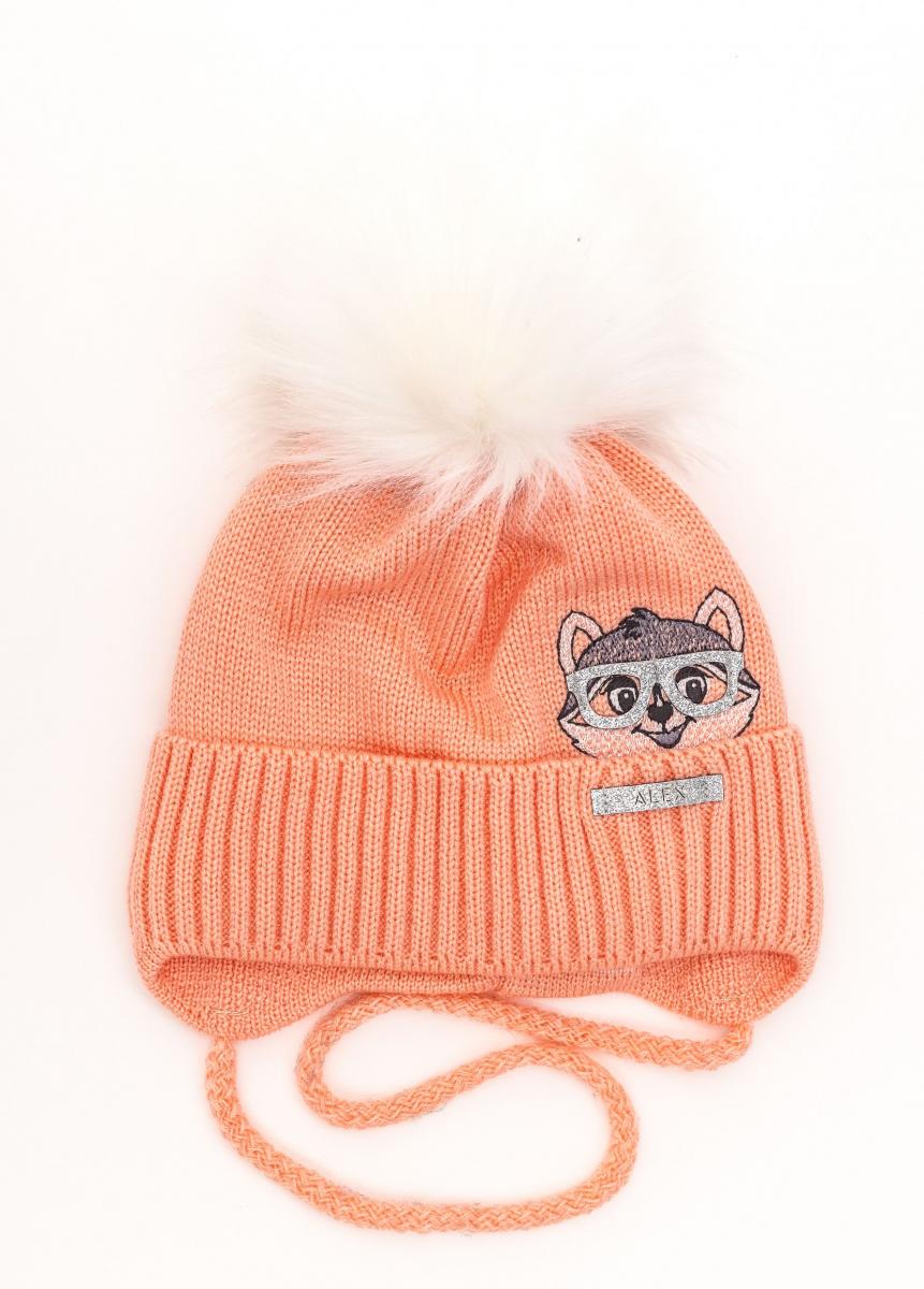 Шапка детская зимняя Alex Клео 46-50 см Персиковый