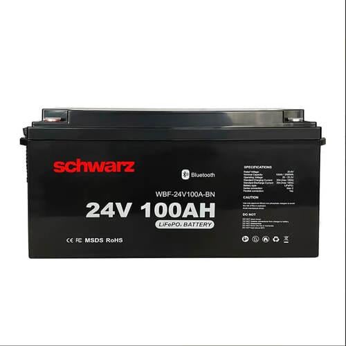 Аккумулятор литий-железо-фосфатный Schwarz 24V 100 Ah BMS + Bluetooth (SCH-24V100A-BN)