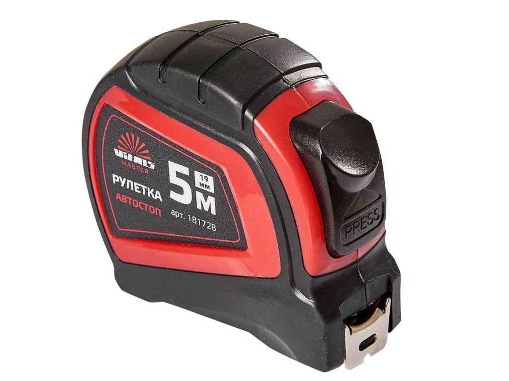 Рулетка Vitals з автостопом L 5 м 19 мм Master (963156) Рулетка Vitals з автостопом L 5 м 19 мм Master (963156)