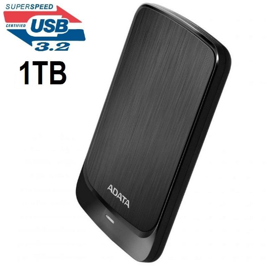 Жорсткий диск зовнішній A-DATA USB 3.2 Gen1 HV320 1 TB Black (560533) - фото 2