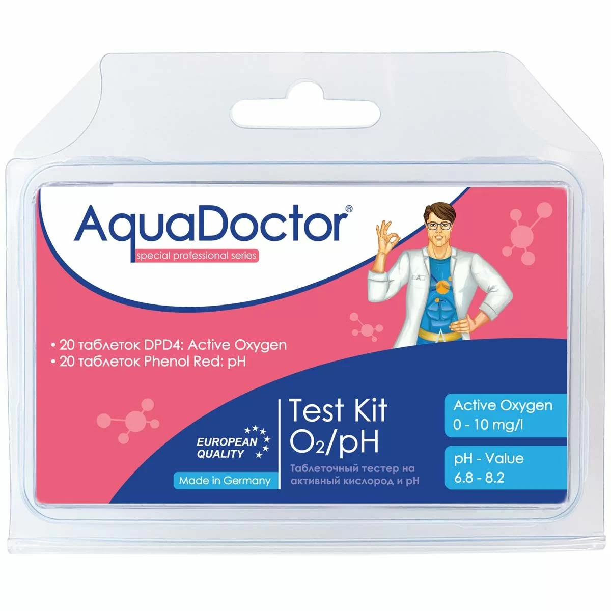 Тестер AquaDoctor Test Kit O2/pH