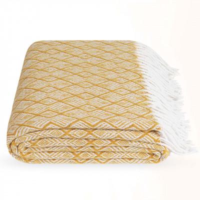 Плед жасмін 140х200 см Гірчичний