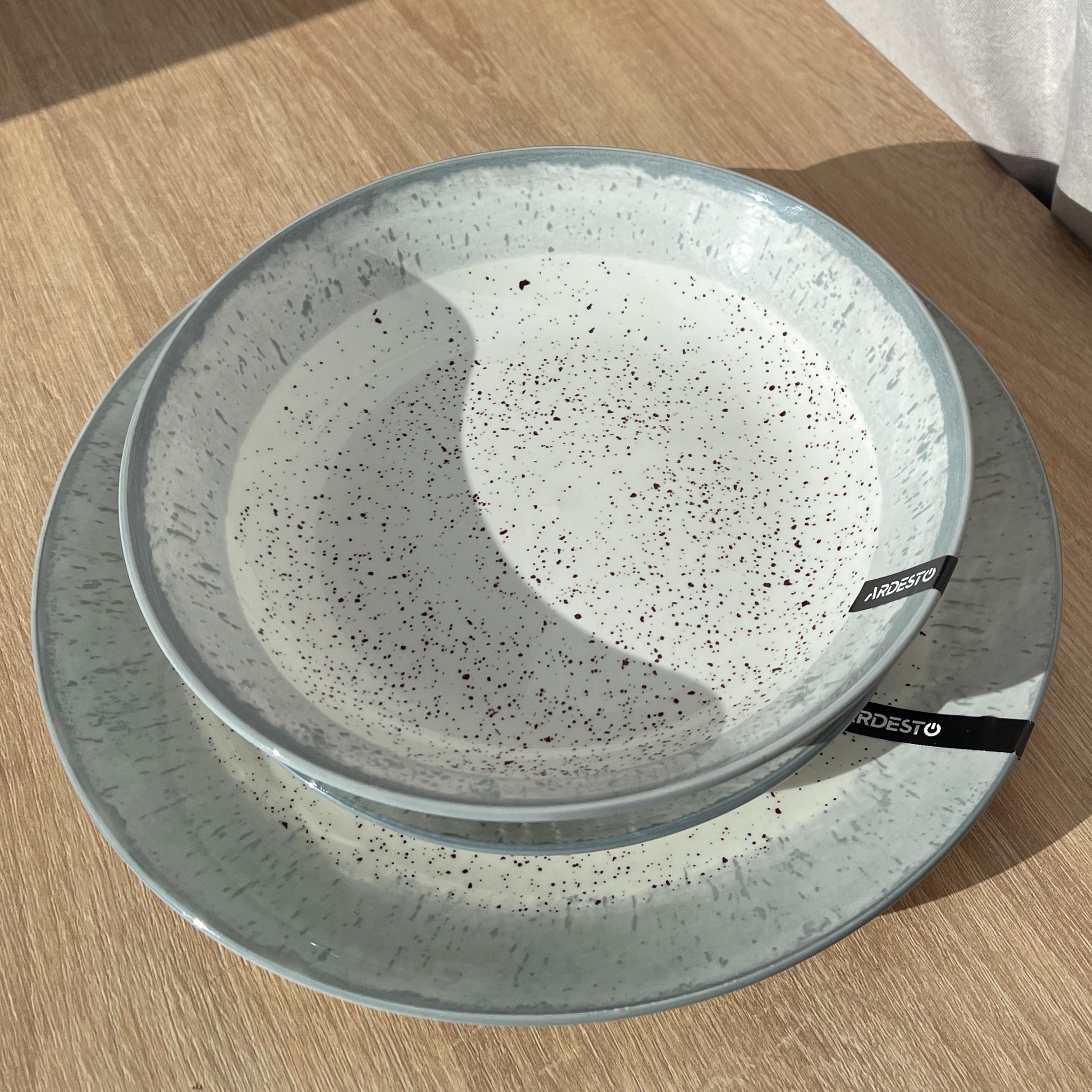 Столовый сервиз Ardesto Siena 3 предмета 1 персона фарфор Бело-серый - фото 5 Столовый сервиз Ardesto Siena 3 предмета 1 персона фарфор Бело-серый - фото 5