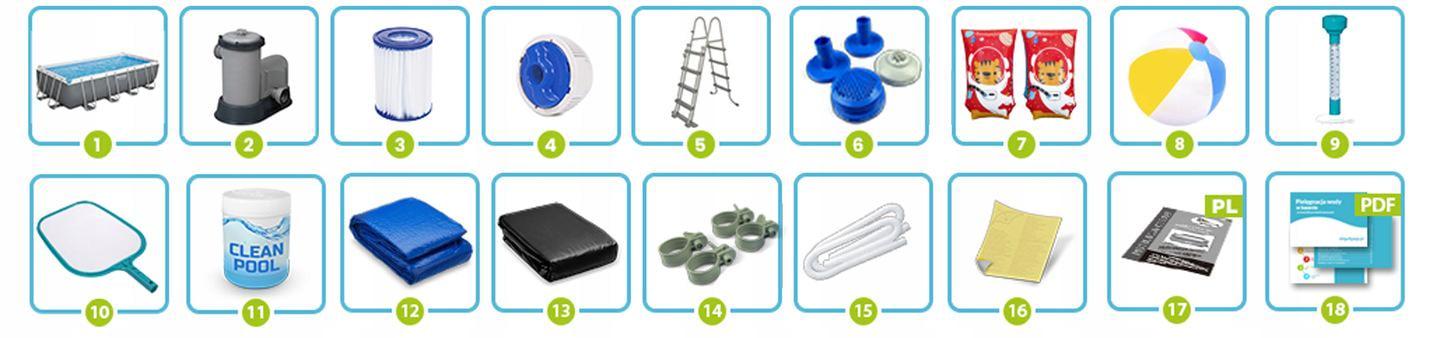 Бассейн каркасный прямоугольный Bestway 17в1 56465 549х274х122 см (443086) - фото 10 Бассейн каркасный прямоугольный Bestway 17в1 56465 549х274х122 см (443086) - фото 10