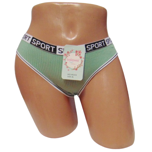 Трусы женские Kokowei 0322 в рубчик XL Зеленый (2194850271)