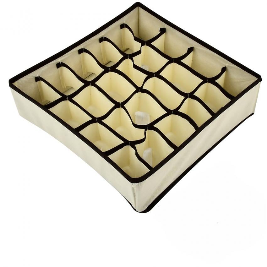 Органайзер для белья на 24 ячейки хлопковая Beige