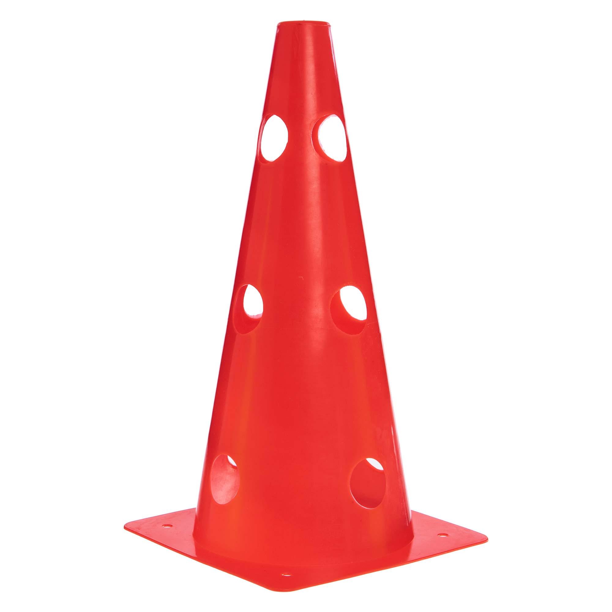 Конус-фішка для тренувань Zelart SP-Sport C-6573 отвори для планки та штанги/тримач 32 см Червоний (DR007405)