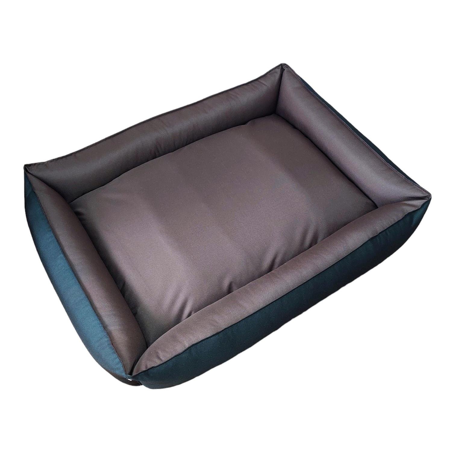 Лежак для собак Huge and Tiny Waterproof с бортами 130x100x26 см Коричневый с черным - фото 3 Лежак для собак Huge and Tiny Waterproof с бортами 130x100x26 см Коричневый с черным - фото 3
