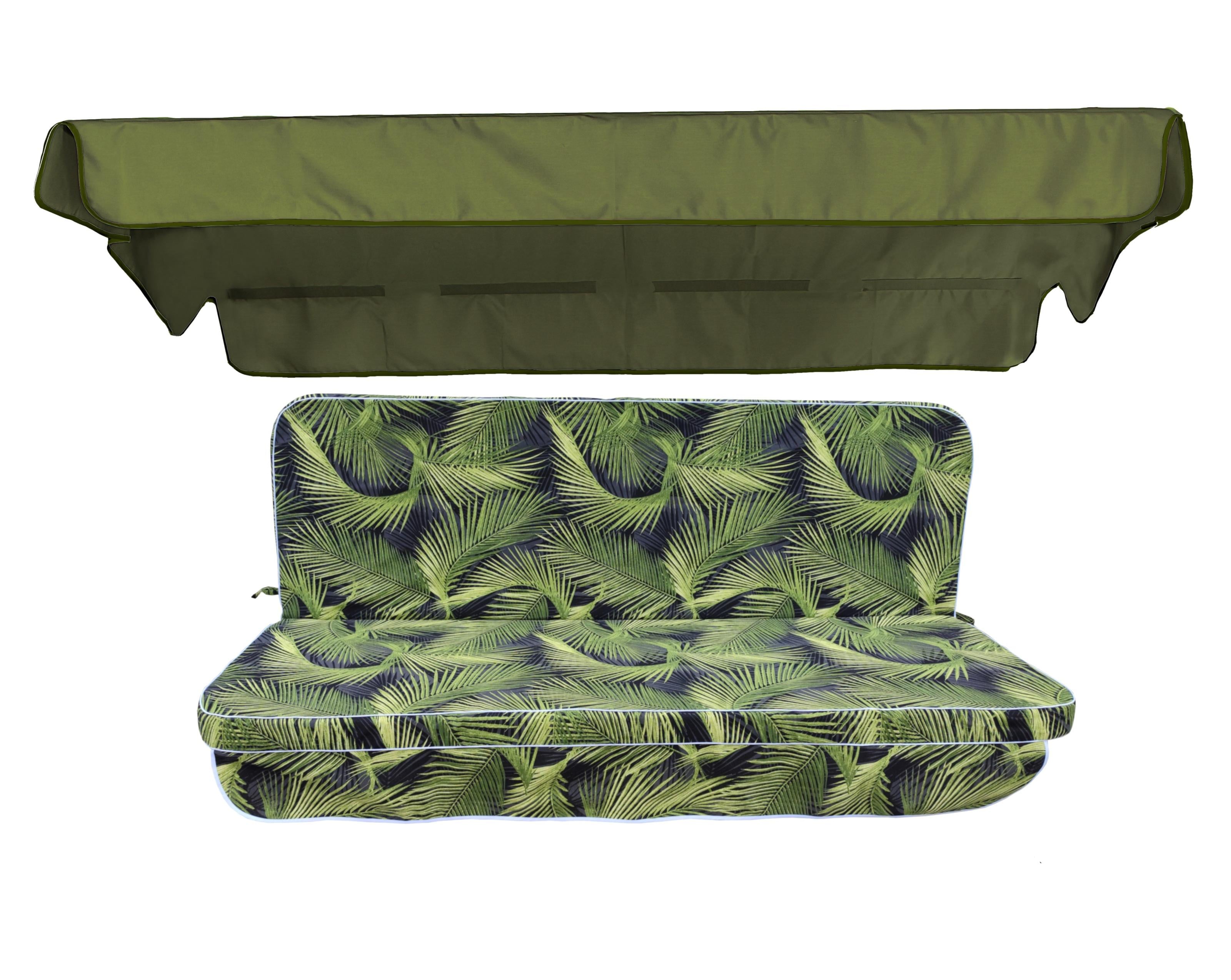 Комплект подушок для качелі eGarden Kentia 170x110x6 тент 120х200 Хакі (5255)