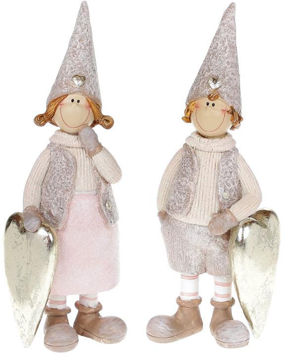 Набор декоративных фигурок Детки с золотыми сердцами 19,5 см 2 шт. (BD-823-711)