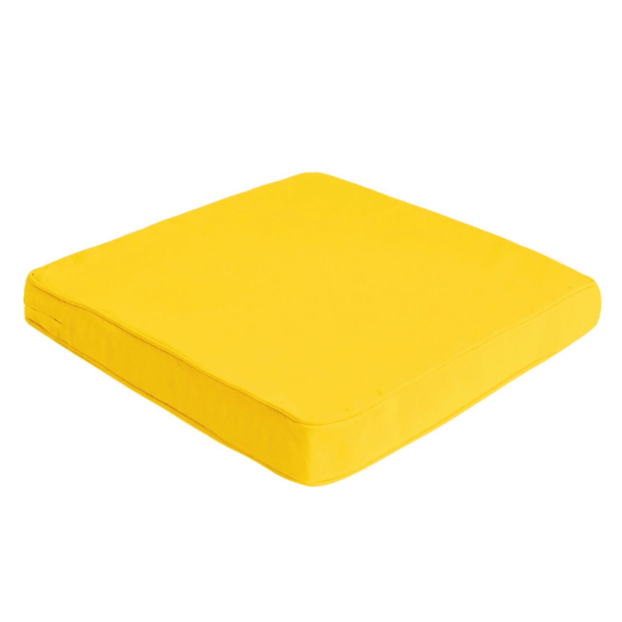 Подушка-сиденье для садовой мебели 40х40х5 см Желтый (2601966725)