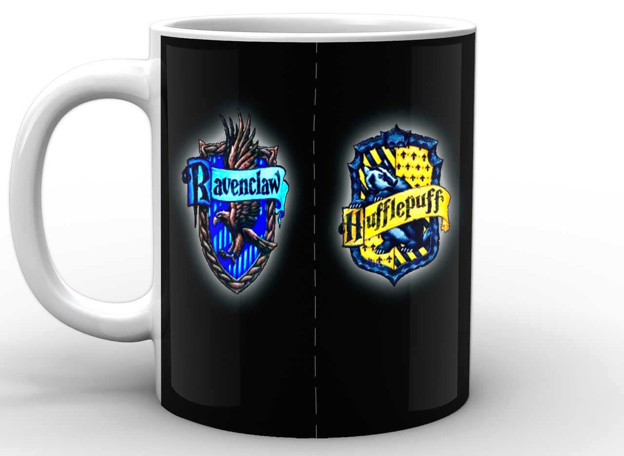 Чашка Gee! Harry Potter Гаррі Поттер Факультети Хогвартса Чорний/Білий HP.02.013