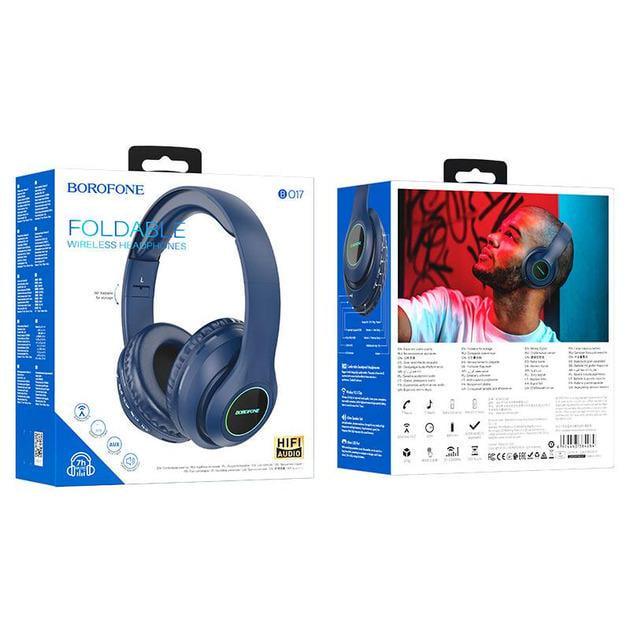 Наушники Borofone BO17 Bluetooth Синий (20409494) - фото 4 Наушники Borofone BO17 Bluetooth Синий (20409494) - фото 4