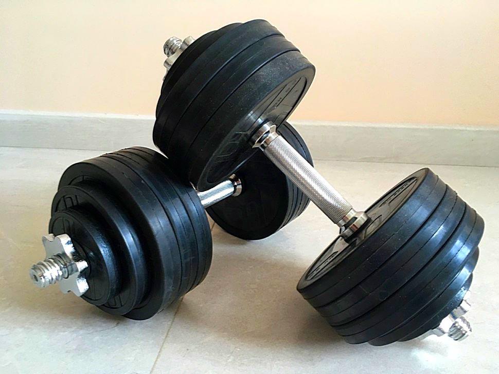 Гантели наборные обрезиненные Rn-Sport 26 кг 2 шт. (2764274518) - фото 10