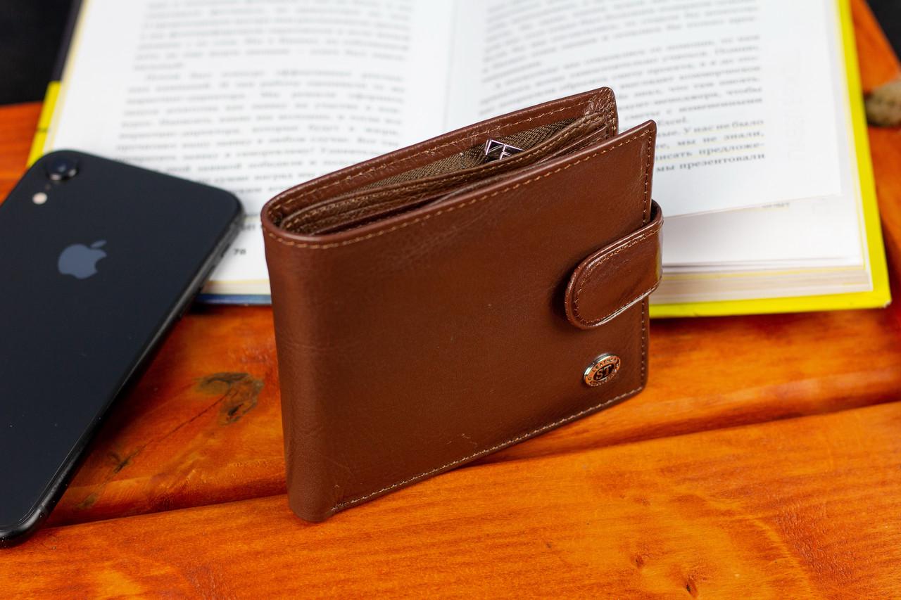 Портмоне мужское St Leather из натуральной кожи Коричневый (B104) - фото 6 Портмоне мужское St Leather из натуральной кожи Коричневый (B104) - фото 6