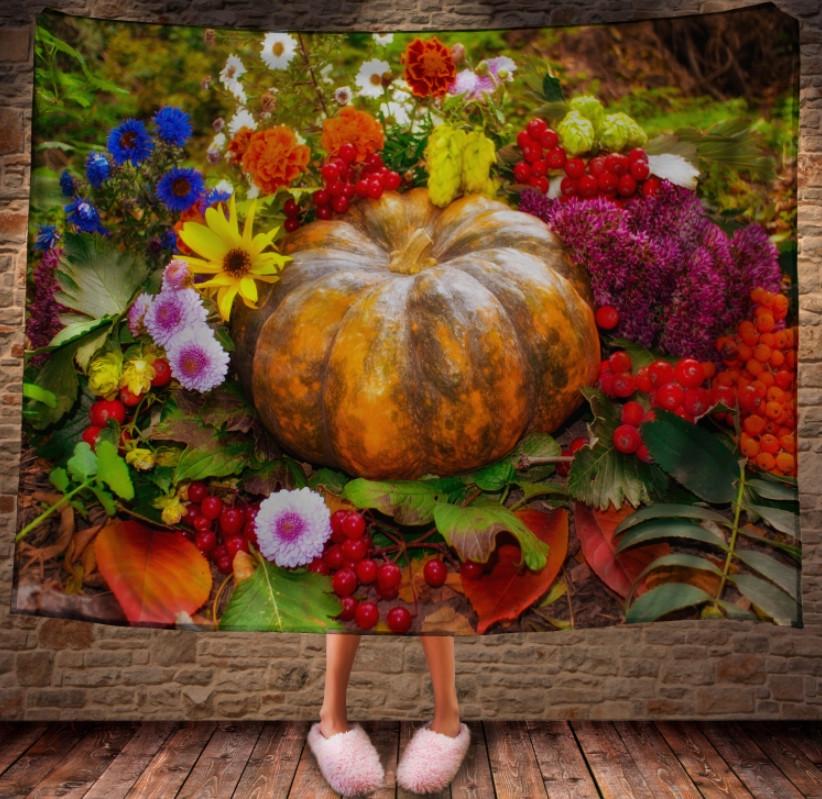 Плед з 3D принтом Мальовничий Гарбуз 150x200 см (epi_0478)