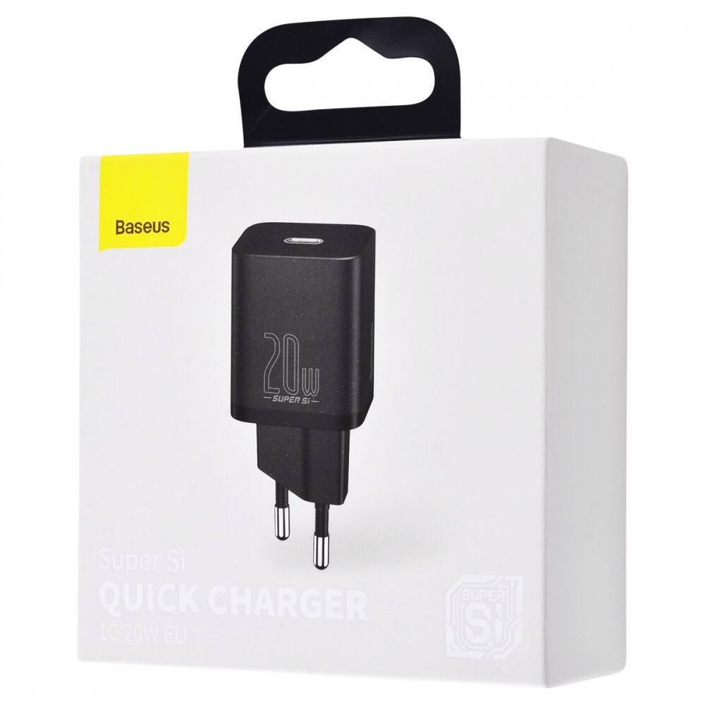 Зарядний пристрій Baseus Super Silicone PD Charger 20W Black (10054763) - фото 4