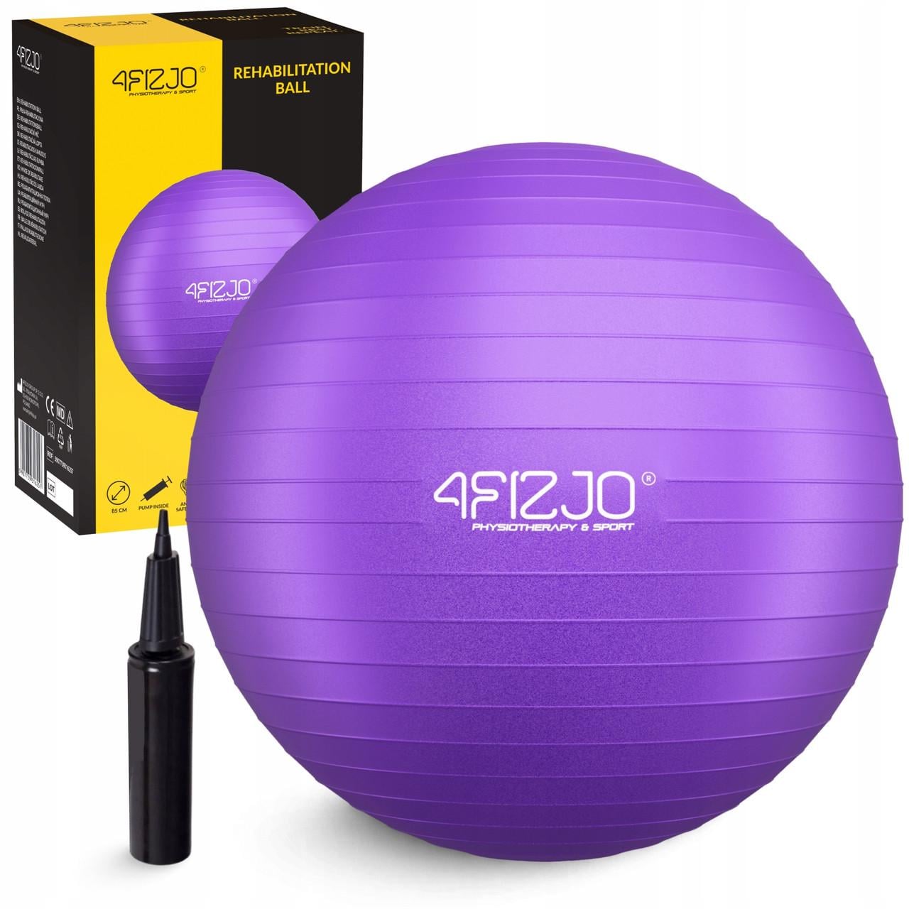 М'яч для фітнесу 4fizjo Anti-Burst 85 см Violet (P-5905973404846)