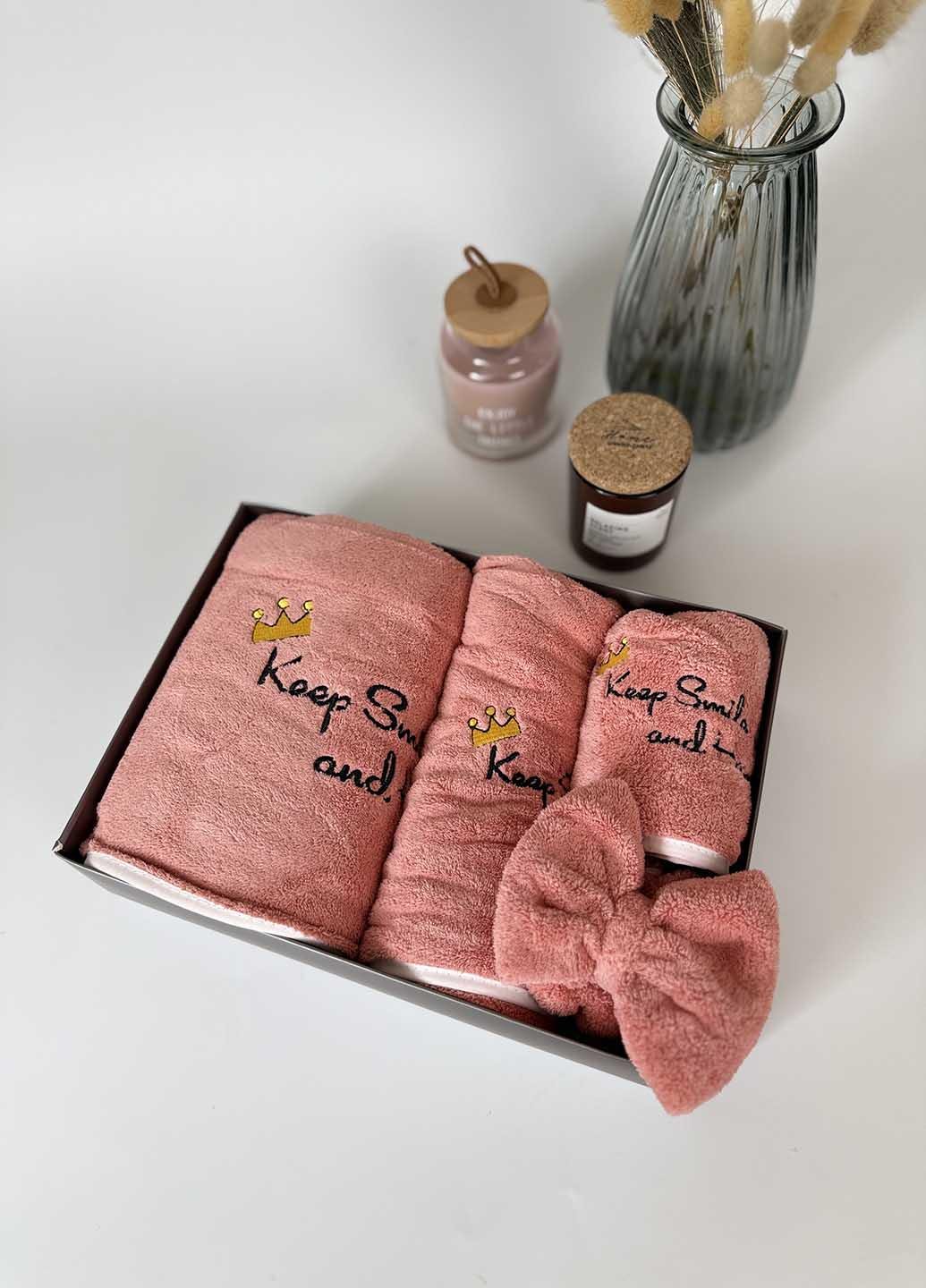 Подарочный набор полотенец из микрофибры Коралловый (53-2) - фото 1 Подарочный набор полотенец из микрофибры Коралловый (53-2) - фото 1